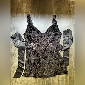 Mixit Black Satin Top with Straps